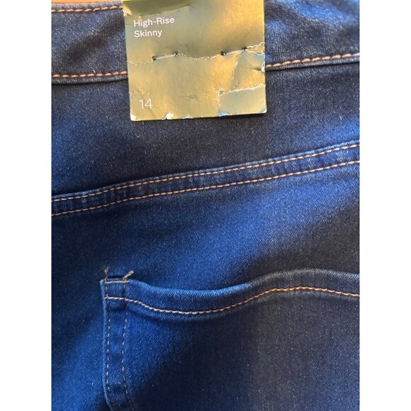 Wild Fable NWT Dark Denim Skinny Denim Jeans Size 14 - Picture 10 of 10
